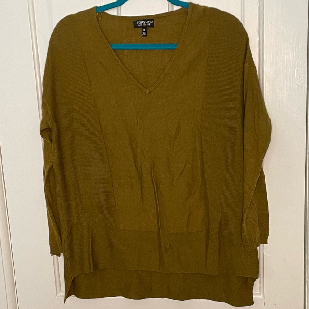Super soft Topshop olive green sweater